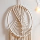 thumbnail image 3 of Tapiz de pared bohemio para la decoración de la habitación de las niñas | Patrón de hojas de algodón tejidas a mano y borla | Dormitorio Sala de estar Oficina Tapiz de pared | 37 pulgadas x 10, 3 of 6