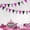 Multi Color, variant on 3Pcs Pink Zebra Party Decorations Hot Pink Glitter Black Zebra Print Birthday Party Decorations Animal Streamers Triangle Flag Bunting Pennant Garland Banner Girls Party Jersey Shore Decor Supplies