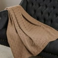 thumbnail image 2 of SUPERIOR King Blanket 100% Cotton, for All Season,Basket Weave Design, Taupe, 2 of 5