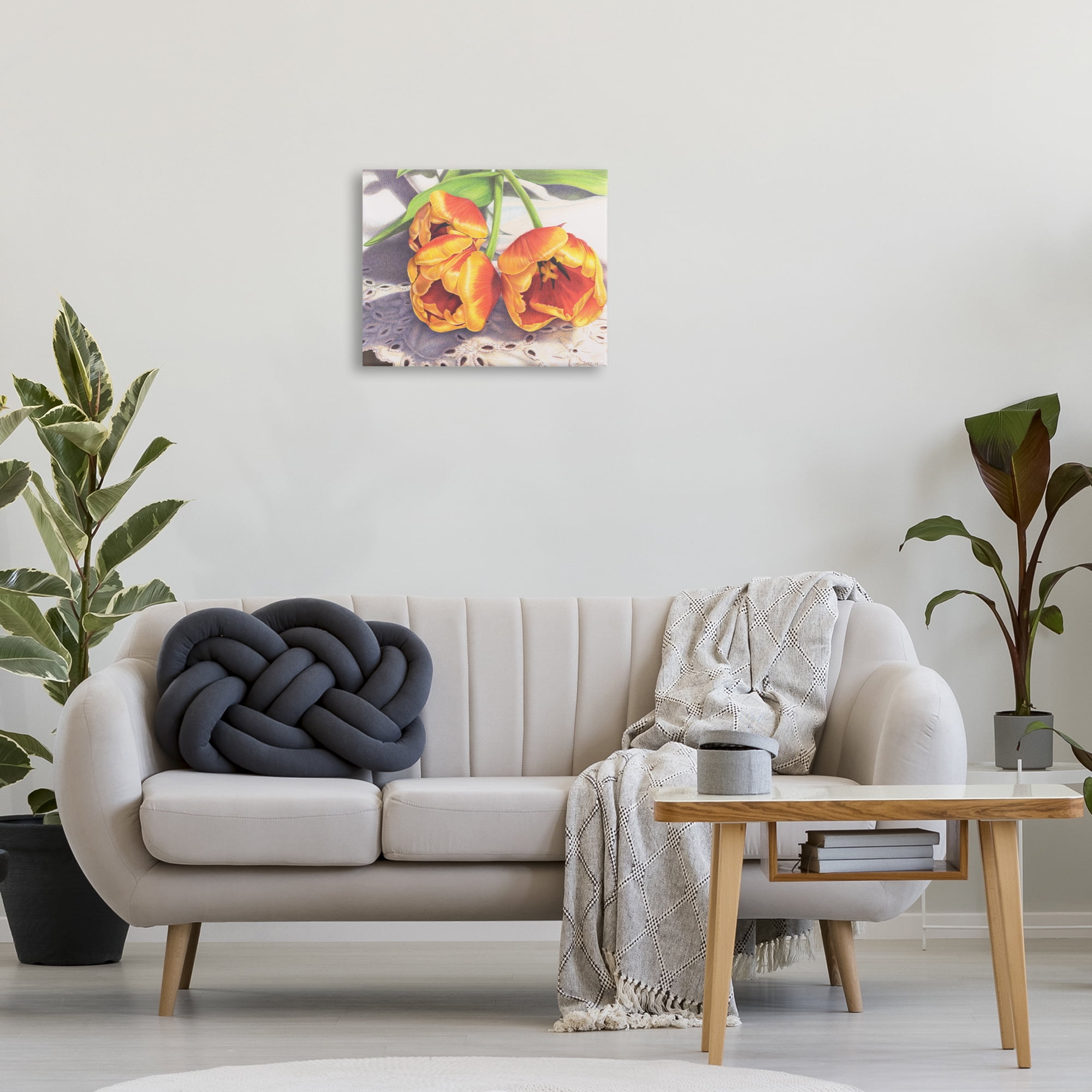 Stupell Industries Three Of A Kind Botanical & Floral Painting Gallery Wrapped Canvas Art Print Wall Art, 20 x 16