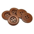 thumbnail image 3 of BESTOYARD 30Pcs 4 Holes Wooden Buttons Brown Durable for Sewing and Knitting Projects, 3 of 8