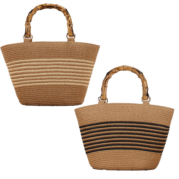 Yoyauz Women's Grass Woven Beach Bag - Women's Beach Handmade Woven Handbag, Summer Mesh Hollow Shoulder Bag, Suitable for Holidays