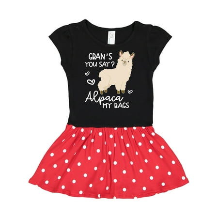 

Inktastic Gran s You Say Alpaca My Bags Gift Toddler Girl Dress