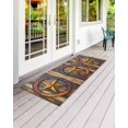 thumbnail image 2 of Retro Star Front Door Mat Abstract Metal Stars Gradient Circle Wood Grain Welcome Doormat Indoor Outdoor Entrance Floor Mat Non-Slip Washable Runner Rug for Front Porch Decor 18x60 Inch, 2 of 6