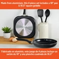 thumbnail image 5 of IMUSA Nonstick Ceramic Cookware Set 4-Pieces, 10" and 10.5" Inches, with Stay-Cool Handles, Aluminum, Black, 5 of 9