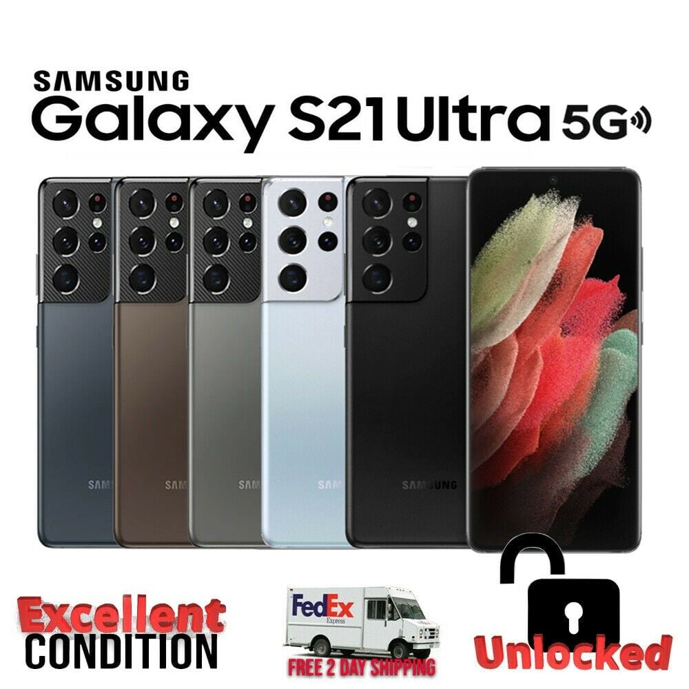 Samsung Galaxy S21 Ultra 5G SM-G998U1 128GB Blue (US Model) - Factory Unlocked Cell Phone