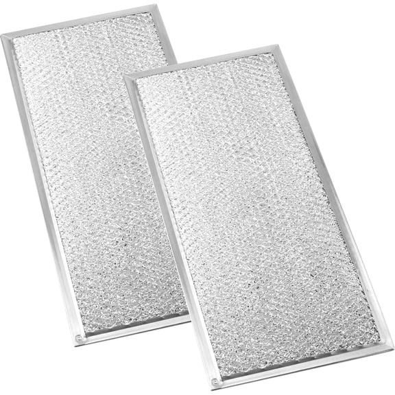 Microwave Vent Filter 13x6 Replacement for Maytag Whirlpool KitchenAid, Aluminum Grease Hood Filter Compatible with Amana OTR Microwaves, 2 Pack, Silver