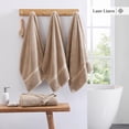 thumbnail image 3 of Juego de toallas de baño LANE LINEN Luxury, 100% algodón, paquete de 4 unidades, color topo, 3 of 7