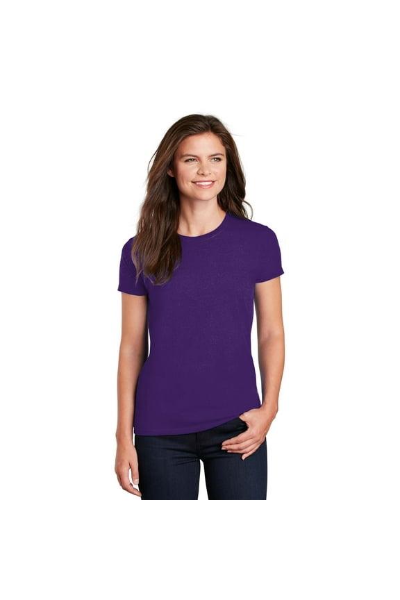 Ultra Cotton Womens T-Shirt, Comfortable Short Sleeve Feminine Tee, Purple, Sizes S-3XL