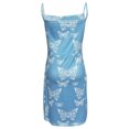 thumbnail image 4 of Leutsin Robe d'Été Décontractée pour Femme Grande Taille, Ajustée, Aguichant, à Imprimé Papillon, Sans Manches, à Bretelles, Jupe-Robe, 4 of 5