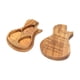 thumbnail image 4 of Titular de la selección Irfora Soporte de caja de púas de guitarra de madera Forma de guitarra 3 compartimentos Paletas Recipiente de madera con 3 púas de madera de olivo Irfora Titular de la selección, 4 of 7