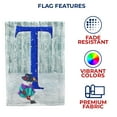 thumbnail image 5 of America Forever Winter Monogram Letter T House Flag Vertical Double Sided 28 x 40 inches Snowman in Winter Holiday Seasonal Flags for Outdoor, Yard, Porch Decoration, Merry Christmas House Flag, 5 of 5