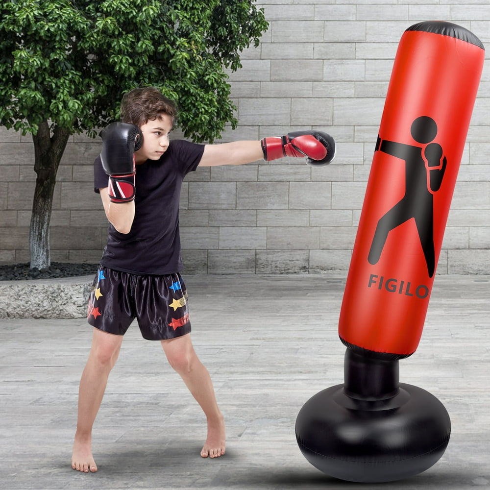 figolo Inflatable Vertical Boxing Bag, Boxing Tumbler Inflatable