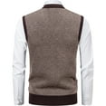 thumbnail image 4 of SAATLERI Mens Sweater Vest Casual Lined Plaid Vest V-Neck Sleeveless Pullover Knitwear Fleece Vests Loose Fit Fall Winter Tops, 4 of 4