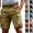 #03 Khaki, variant on Mens No Belt Dual Side Flap Cargo Pockets Cotton Twill Shorts Premium Stretch Pants Relaxed Fit Knee Length Outdoor Hiking Work Daily Bottoms, #03 Navy, 3XL