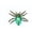 #5-Green LED, variant on Diceymbol Halloween Furry Figure Decoration, 11.81 in Realistic Pink Spider Model with Adjustable Limbs for Indoor Outdoor Party Decor
