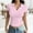 !Pink, variant on Clearance Sale!! Women's Short Sleeve Business Casual Tops Summer V Neck Polo Work Shirts 2025 Fitted Basic Collared Shirt Y2K Going Out Fitted Tops Tight Shirts Work Shirts Basic Collared Shirt