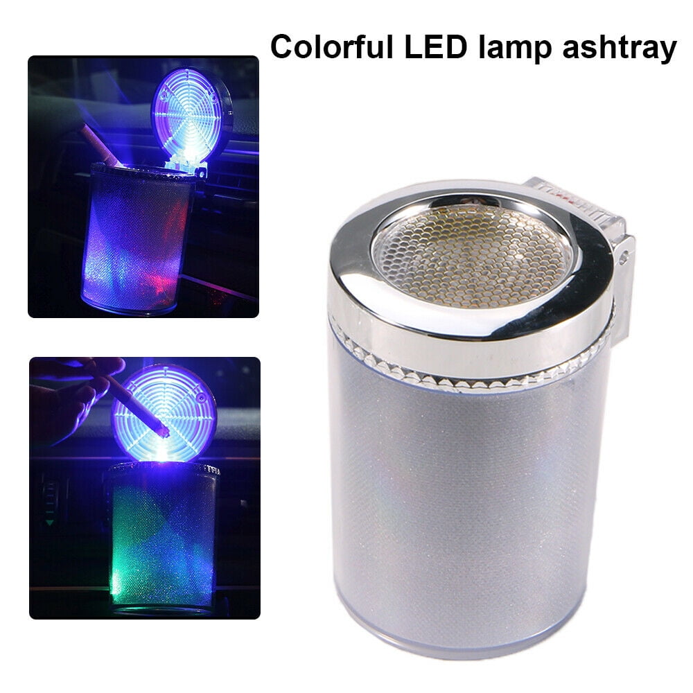 LED Remover Car Ashtray Smokeless Travel Car Accessories Car Ashtray Cup Holder 