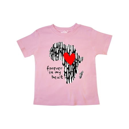 

Inktastic Black History Month Forever in My Heart Ink Print Africa Gift Toddler Boy or Toddler Girl T-Shirt
