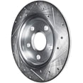 thumbnail image 7 of Detroit Axle - Rear Brake Rotors for 2011-2020 Jeep Grand Cherokee Dodge Durango, Drilled and Slotted Disc Brake Rotors Replacement : 12.99" inch Solid Rotor, 7 of 7