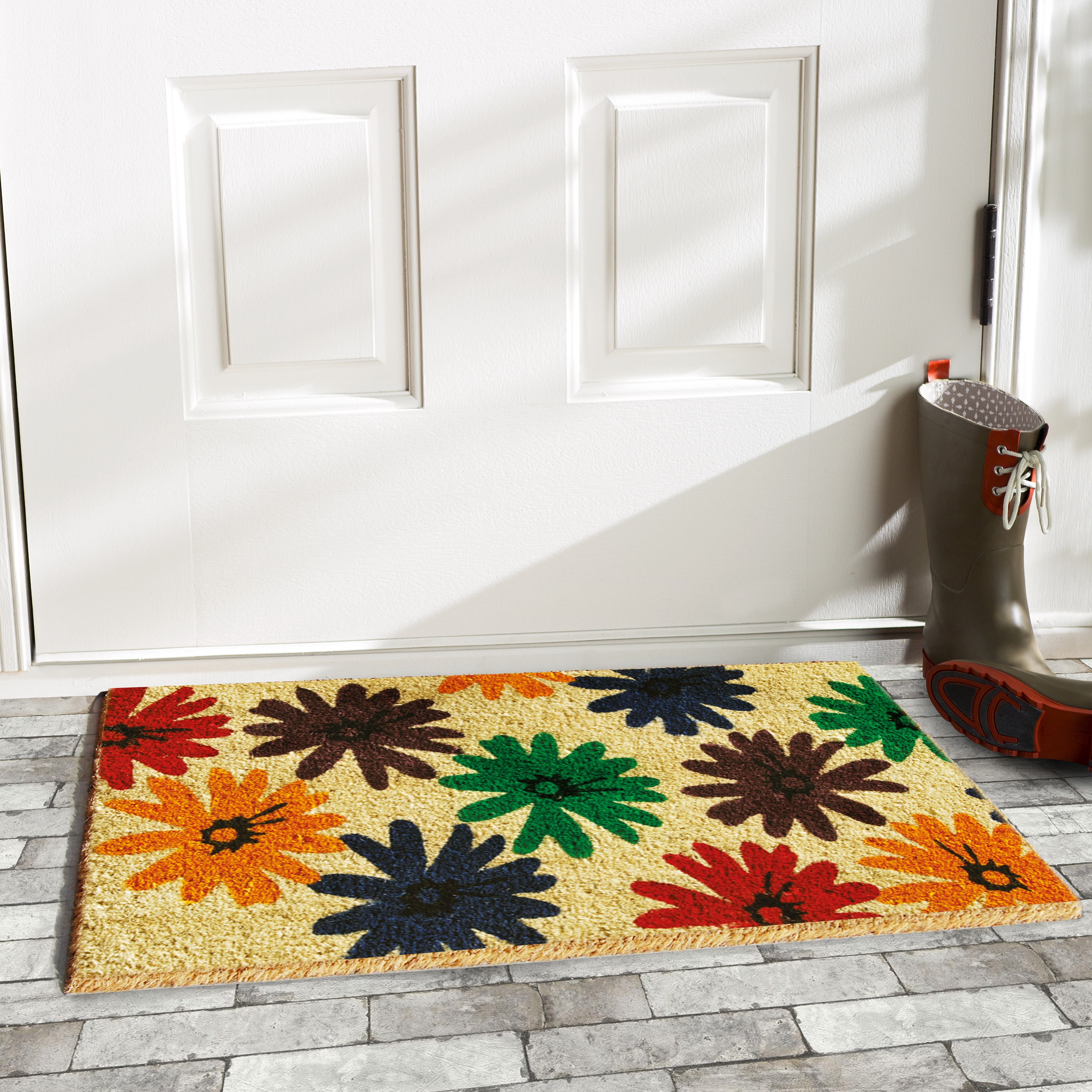 Calloway Mills Colorful Daisies Outdoor Doormat 24" x 36"