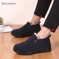 thumbnail image 5 of Snow Boots for Men Women: Water-resistant Winter Shoes Lightweight Warm Fur Lined Winter Boots - Slip On Casual Shoes Anti-Slip Sneakers Unisex Outdoor Comfort Ankle Boots Black Blue, 5 of 19