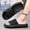 black, variant on Men's Adjustable Velcro Black EVA Thick Platform Slide Sandals