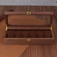 thumbnail image 2 of YIEMEEN 6 Slots Wooden Watch Box Jewelry Bracelet Storage Organizer with Transparent Lid, 2 of 12