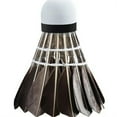 thumbnail image 4 of 12 Pcs Black Badminton Shuttlecocks,Bexikou Durability Stability Badminton Balls,Duck Feather Badminton Shuttlecocks for Indoor Outdoor Sports Fitness Game, 4 of 6
