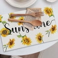 thumbnail image 6 of Farmhouse Sunflower Placemats Set of 4, Hello Sunshine Place Mats, Rustic Bee Dining Table Mats, Washable Placemats for Kitchen Dining Room Home Decor 18'' × 12'', 6 of 7