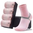 thumbnail image 7 of LWFBDTK Cushion Crew Socks, 4-Pairs, Moisture Wicking, Odor Control, Durable, for Work & Athletic, Size L (9-12.5), Pink, 7 of 7