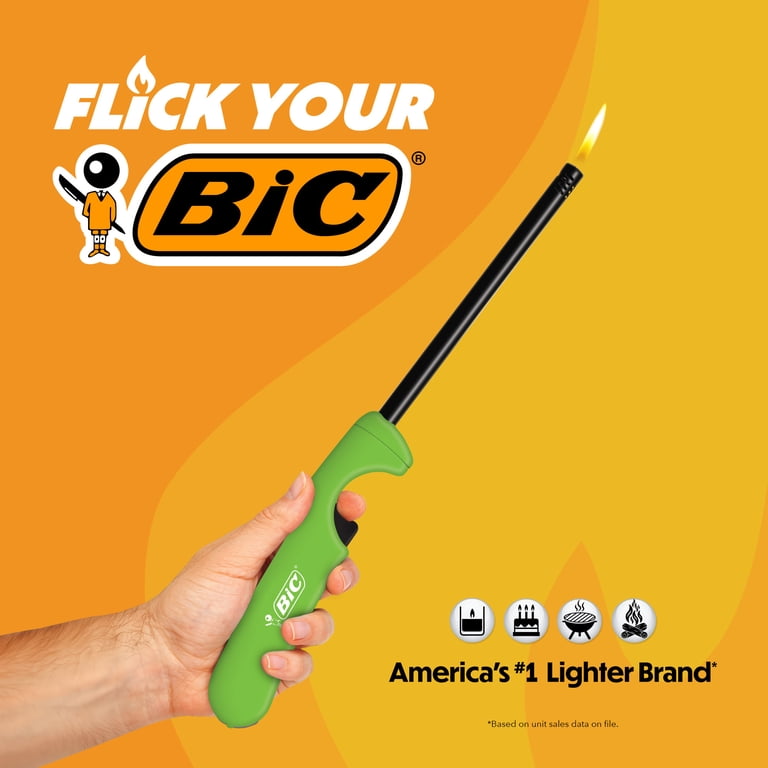 BIC Multi-purpose Fireplace Lighters, 1 Flexible Wand and 1 Extra