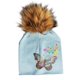thumbnail image 1 of Gorro con pompón para bebé y niño, gorro con estampado floral de mariposa para recién nacido, a la moda, 1 of 4