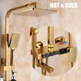 thumbnail image 1 of Golden Shower Set Bathroom Smart Digital  System Wall Mount Thermostatic Bath Faucet SPA Rainfall Bathtub LED Tap Full Kit My Lux Decor Round, 1 of 22