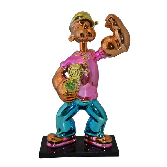 Iconic Pink Popeye smaller Resin Statue  Size: 11" x 6" x 17"H