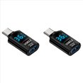 thumbnail image 1 of 2 Adaptador USB 3.2 con Pantalla LED Digital, 10 Gbps, 36-60 W, Medidor de Potencia, Probador, Chip Inteligente, Transmisión de Datos, Extensión USB C A, 1 of 6