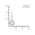 thumbnail image 2 of JewelersClub 1.00 CTW Aquamarine Drop Earrings – Sterling Silver (.925)| Hypoallergenic Drops for Women - Round Cut Set with Lever Backs, 2 of 3