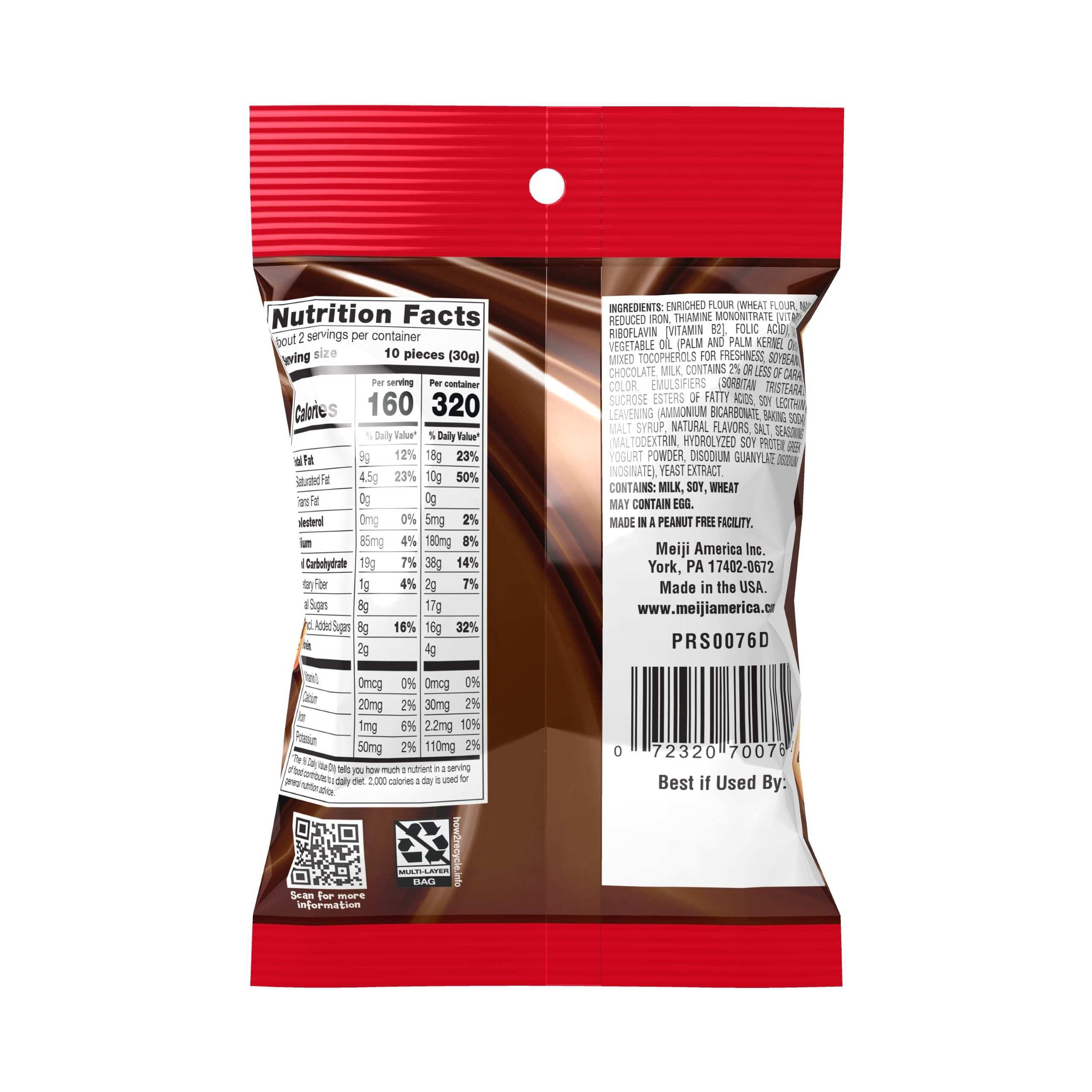 Meiji Hello Panda Chocolate Crème Cookies, Fun Bite-Sized Kids Snacks, 2.2oz Bag