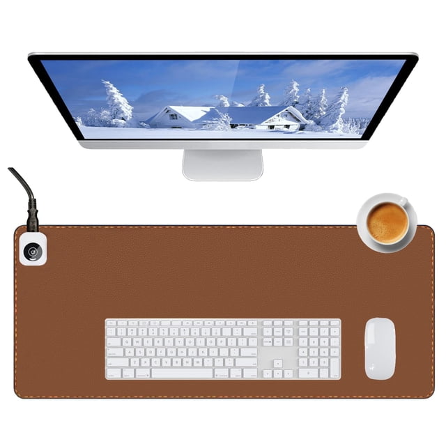 Heated Desk Pad Mouse Pad - Heated Desk Mat - Warm Desk Pad - 3 Levels Heatin...