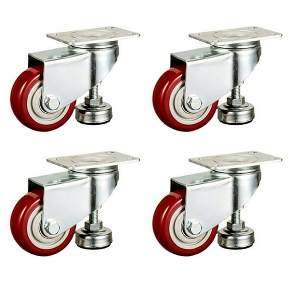 2 inch Leveling Plate Caster Wheels with Adjustable Anti-Vibration