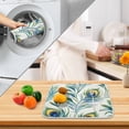thumbnail image 3 of Yayeee Dish Drying Mat for Kitchen Counter 18" x 24" Microfiber Super Absorbent Coffee Decorative Pad, Peacock Feather, 3 of 9