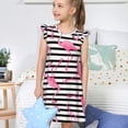 thumbnail image 4 of Balery Flamingos Camisón de princesa para niñas, pijama de algodón con mangas abullonadas, suave y bonito.-Small, 4 of 6