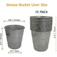 thumbnail image 2 of 30-Pack Grease Bucket Liners Replacment for Mostly Z Grill, Green Mountain Pellet Wood Smoker, 2 of 4