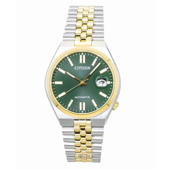Citizen Tsuyosa 60 Montre Automatique en Acier Inoxydable Cadran Vert NK0024-54X pour Hommes