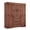 63in Brown, variant on JassmiPkwy 70" Tall 3 Door Farmhouse Armoire Wardrobe Closet Cabinet with 3 Drawers, Hanging Rod, Adjustable Shelves, Brown