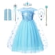 thumbnail image 1 of Disfraz de Frozen 2 de Disney para niñas, disfraz de reina de la nieve Elsa, vestido de princesa con lentejuelas azules, ropa de fiesta de cumpleaños y Carnaval para niños, 2T (etiqueta 100) Gao Jinjia LED, 1 of 2