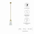 thumbnail image 6 of Modway Aspire Metal and Fabric Pendant Light in White and Satin Brass Finish, 6 of 7