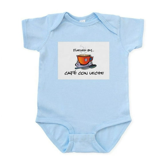 CafePress - Fueled By Cafe Con Leche Infant Bodysuit - Baby Light Bodysuit, Size Newborn - 24 Months