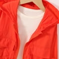 thumbnail image 4 of Summer Sun Protection Jacket for Girl Full Zip Up Long Sleeve Loose Hooded Coat Casual Lightweight Breathable Cooling Outerwear with Flap Pocket, 4 of 5