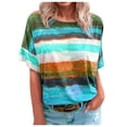 thumbnail image 1 of CNKOO T-Shirt à Col Rond à Col Rond pour Femme Casual Multicolor, 1 of 7